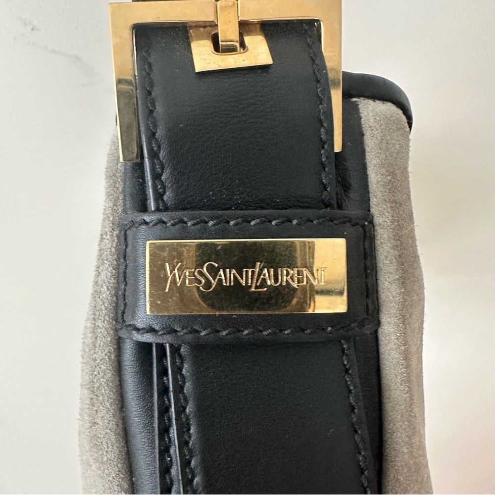 Yves Saint Laurent YSL grey suede bag - Picture 7 of 16